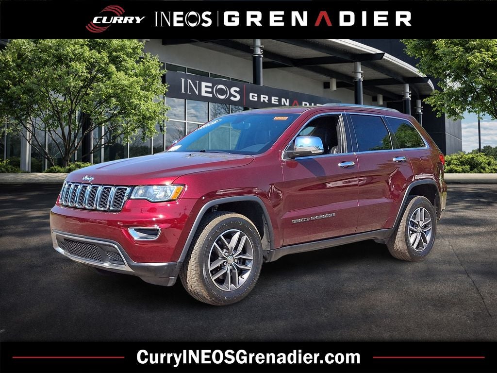 2018 Jeep Grand Cherokee Limited in Velvet Red Pearlcoat — front three-quarter view