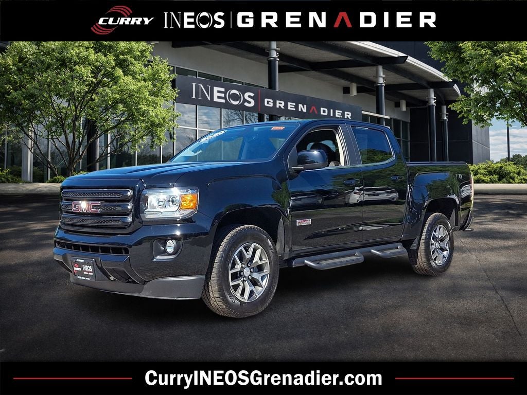 2020 GMC Canyon All Terrain in Onyx Black — front three-quarter view