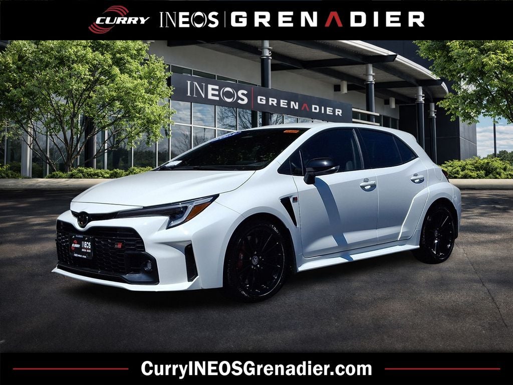 2023 Toyota GR Corolla Core in Ice — front three-quarter view