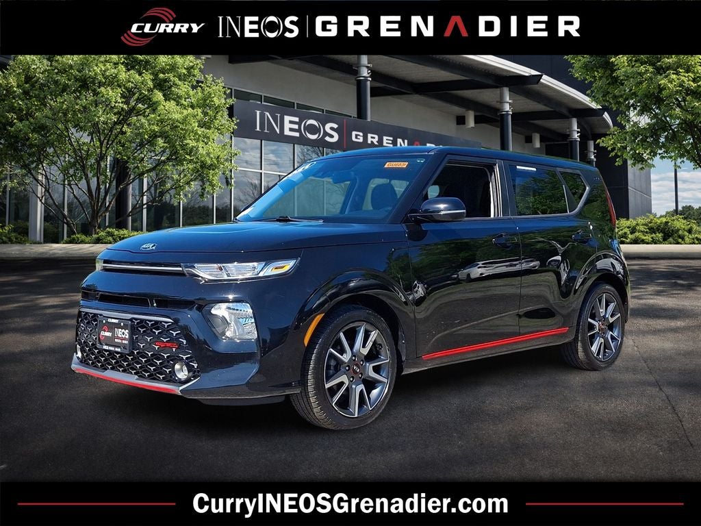 2021 Kia Soul GT-Line in Cherry Black — front three-quarter view