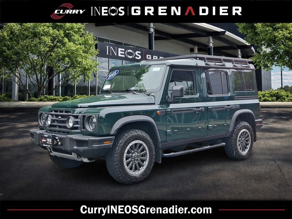 2025 INEOS Grenadier Station Wagon Base in Green — front three-quarter view