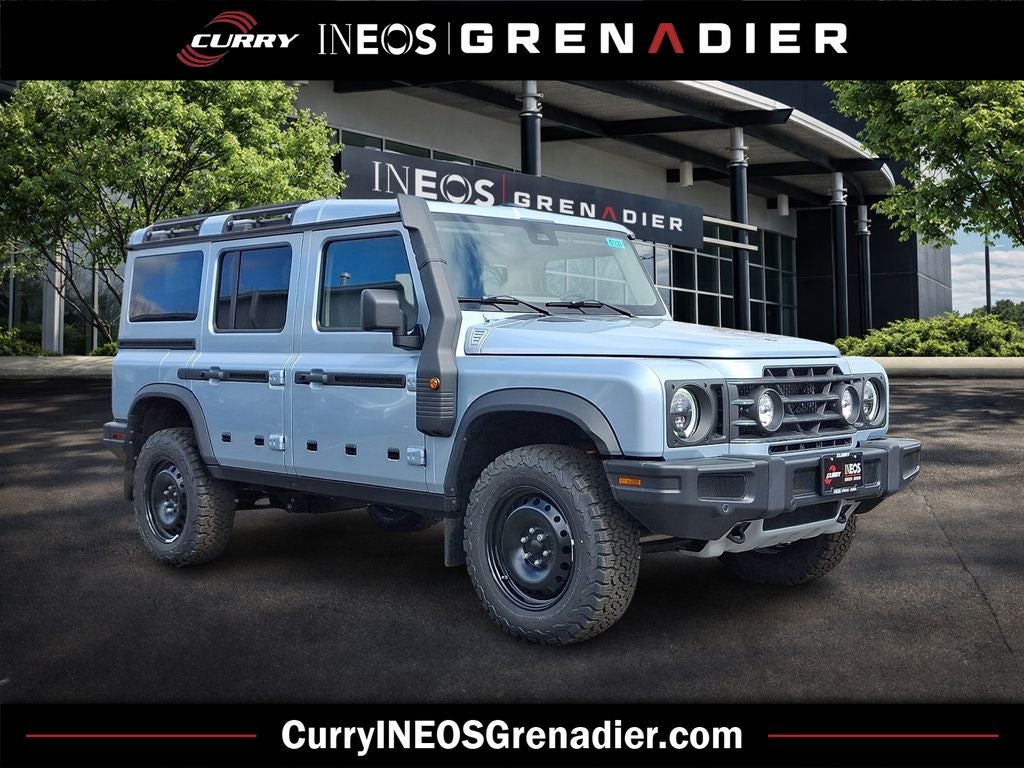2026 INEOS Grenadier Station Wagon Trialmaster Edition in Sterling Silver Metallic — front three-quarter view