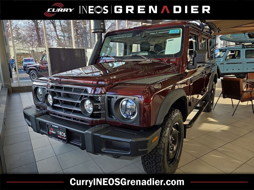 2025 INEOS Grenadier Station Wagon Trialmaster Edition in Queens Red Metallic — front three-quarter view