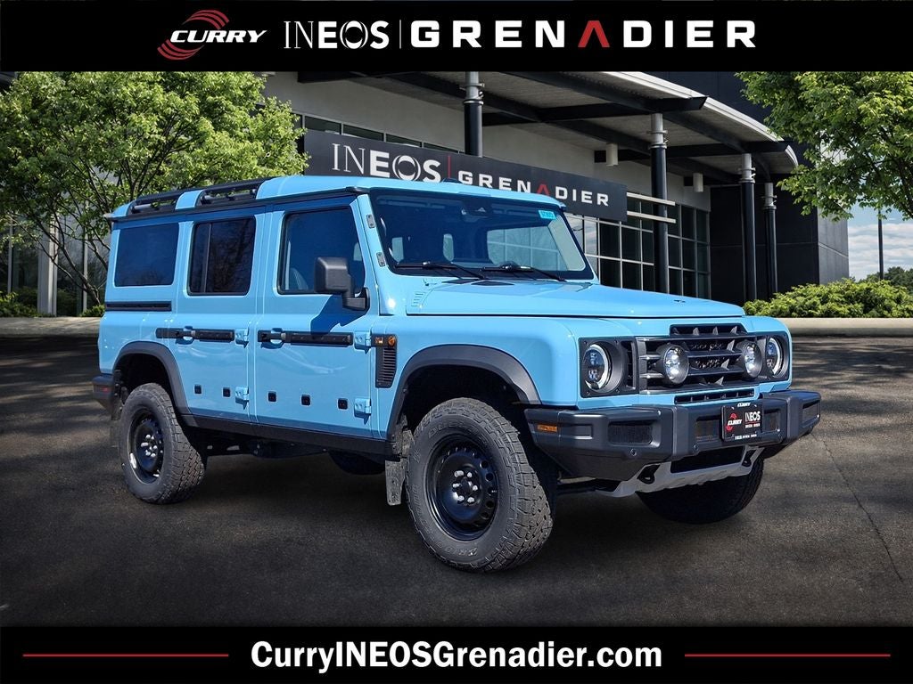 2026 INEOS Grenadier Station Wagon Base in Eldoret Blue — front three-quarter view
