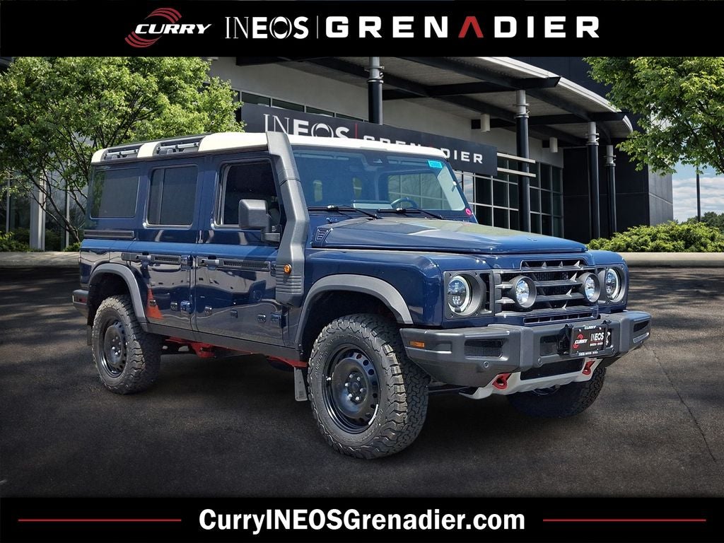 2026 INEOS Grenadier Station Wagon 4x4 in Blue — front three-quarter view