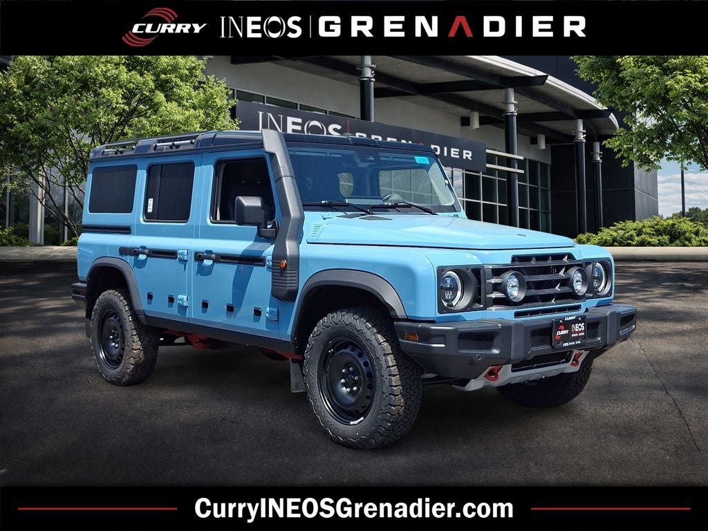 2026 INEOS Grenadier Station Wagon 4x4 in Blue — front three-quarter view