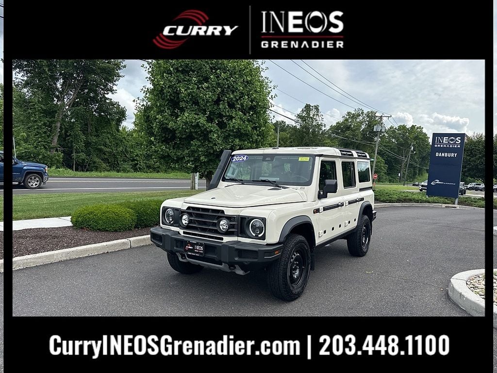 2024 INEOS Grenadier Station Wagon Base in Scottish White — front three-quarter view
