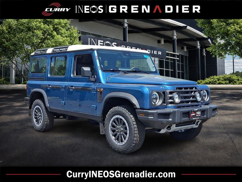 2026 INEOS Grenadier Station Wagon 4x4 in Shale Blue — front three-quarter view