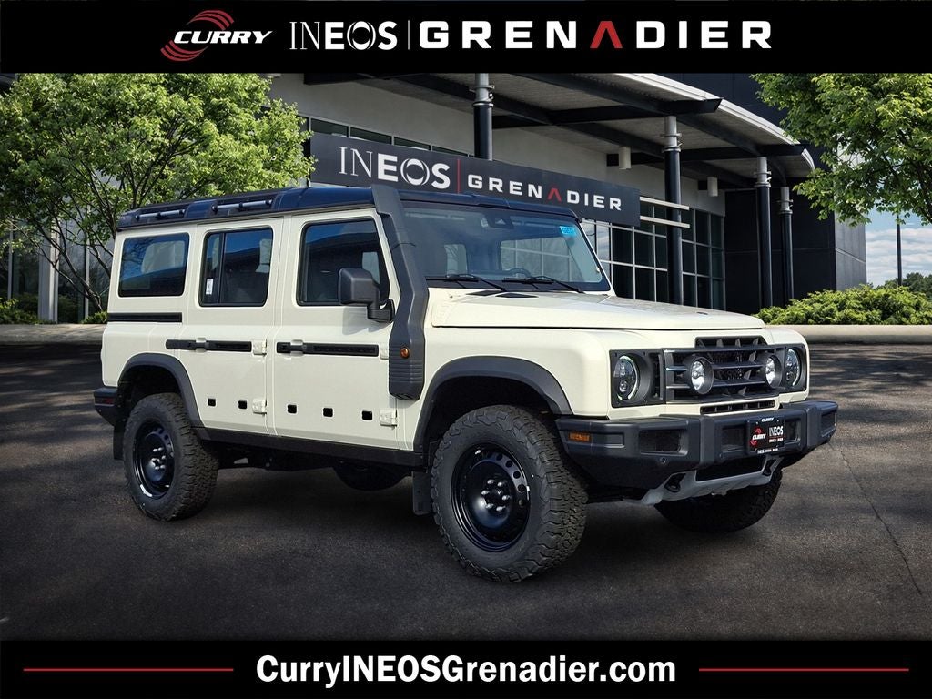 2025 INEOS Grenadier Station Wagon Trialmaster Edition in Scottish White — front three-quarter view