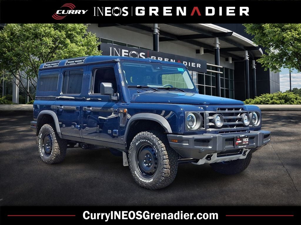 2026 INEOS Grenadier Station Wagon Base in Britannia Blue — front three-quarter view