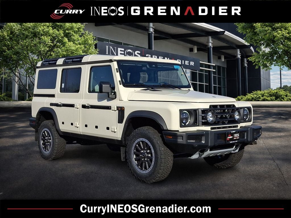 2025 INEOS Grenadier Station Wagon Fieldmaster Edition in Scottish White — front three-quarter view