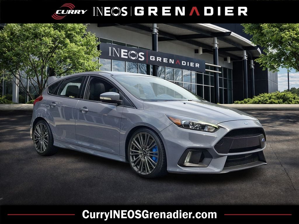 2017 Ford Focus RS in Stealth Gray — front three-quarter view