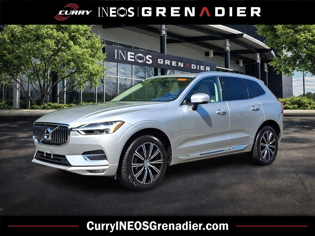 2020 Volvo XC60 T5 Inscription in Bright Silver Metallic — front three-quarter view