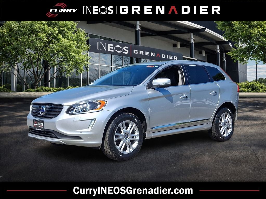2016 Volvo XC60 T5 Platinum in Bright Silver Metallic — front three-quarter view